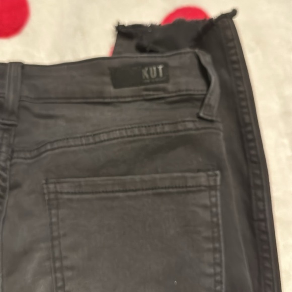 NWT Kut From The Kloth High Rise Fab Ab Ankle Skinny Raw Hem (Washed Black) - Picture 12 of 16